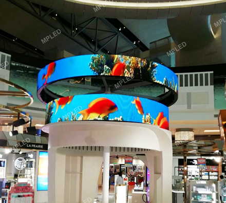 MPLED P4-Indoor-airport-cylindircal-led-display LED Display