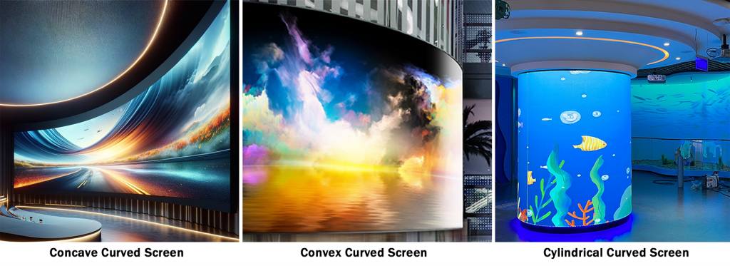 types of curved led displays                                       