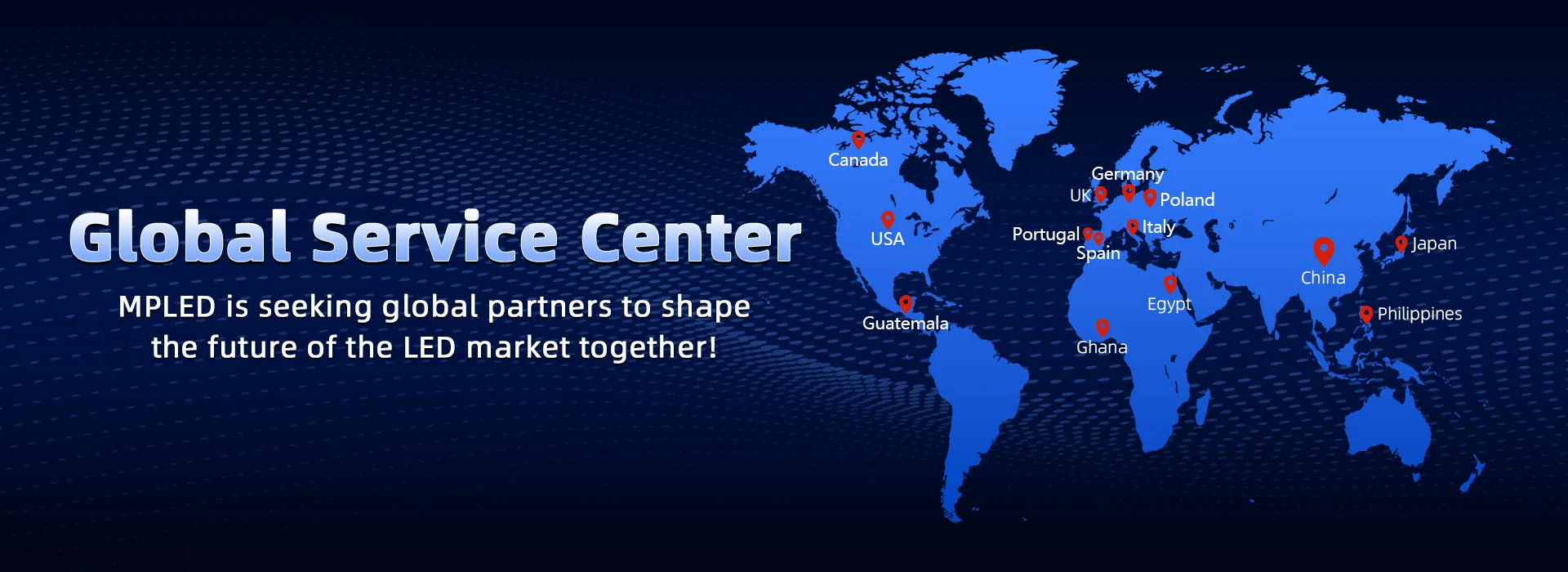 MPLED Global Service Center led display